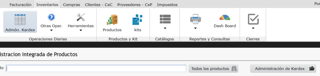 Administración de Kardex