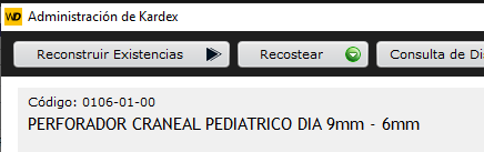Reconstrucción de existencias
