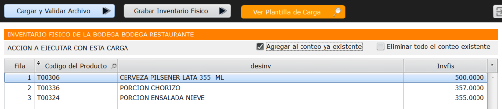 Inv Fisico agregar item